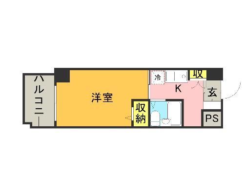 メゾンド・プロスペール(1K/1階)の間取り写真