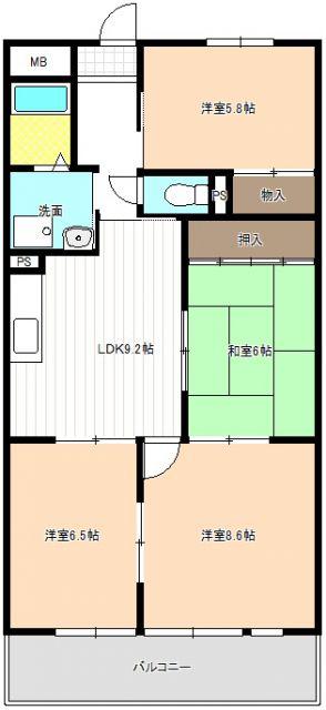 グランドステージNAKANO(4LDK/2階)の間取り写真