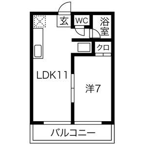 コーポ小池(1LDK/3階)の間取り写真