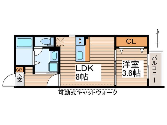 ソルビニャーレ(1LDK/2階)の間取り写真