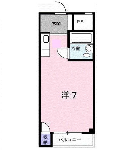 ハイツホリデー(ワンルーム/1階)の間取り写真