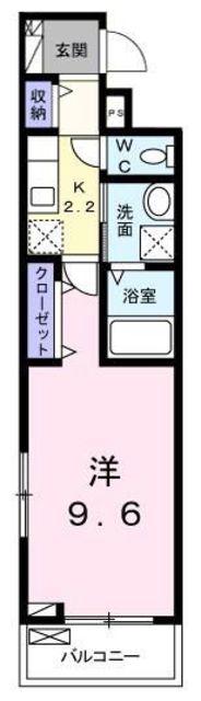 エトワール(1K/3階)の間取り写真