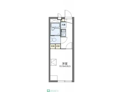 レオパレスプロヴァンス(1K/2階)の間取り写真
