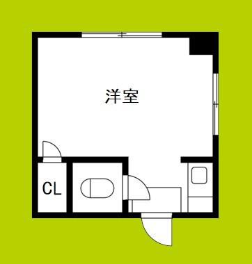 玉出エキスポマンション(ワンルーム/4階)の間取り写真