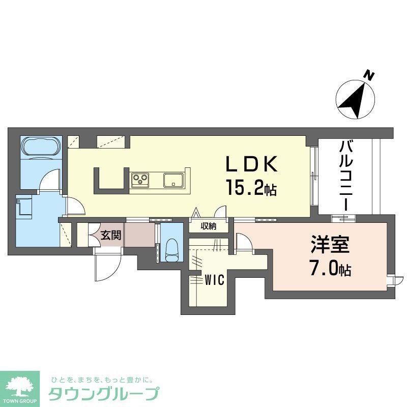 イルアーバン浦和領家(1LDK/2階)の間取り写真