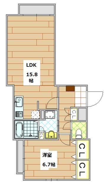セントレージ(1LDK/4階)の間取り写真