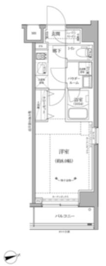 リルシア グランデ 川崎(1K/3階)の間取り写真