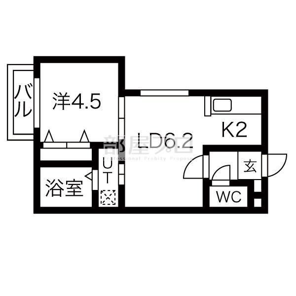 フォートレス澄川(1LDK/3階)の間取り写真