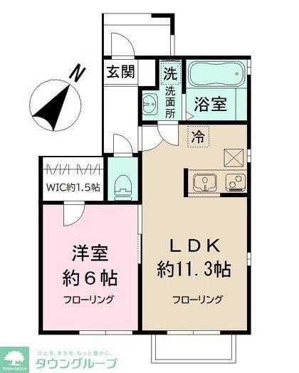 シェソワ(1LDK/1階)の間取り写真