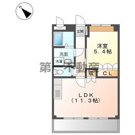 フェイバリット(1LDK/2階)の間取り写真
