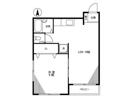 コートアネモス(1LDK/4階)の間取り写真