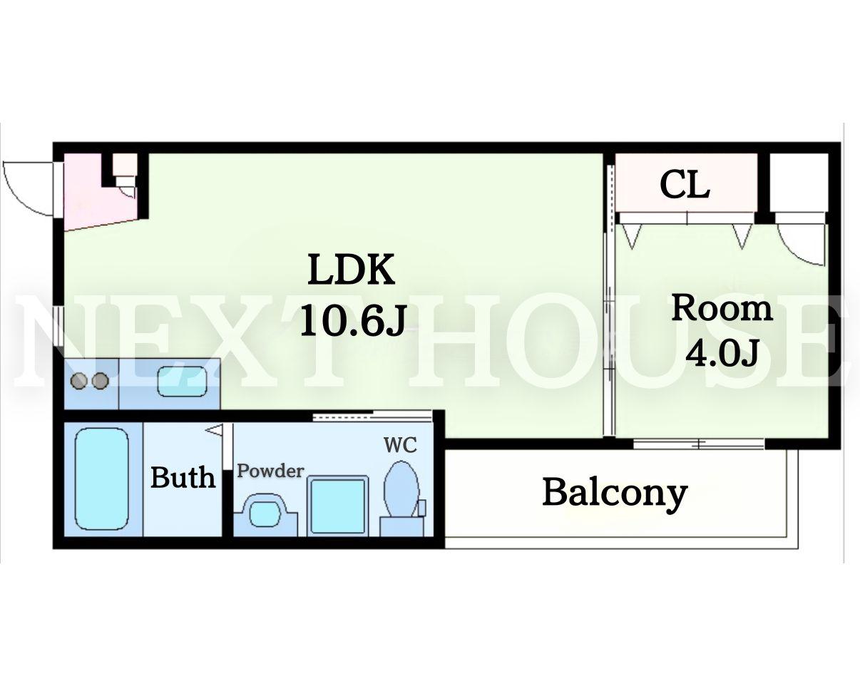 FMAISON住吉公園南(1LDK/3階)の間取り写真
