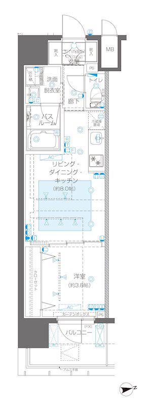 ZOOM新宿御苑前 ZOOM新宿御苑前(1LDK/6階)の間取り写真
