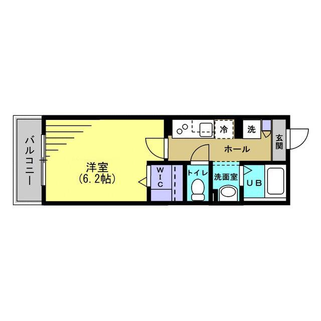 AJ西船橋(1K/2階)の間取り写真