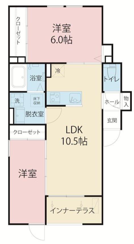 CIELO ZEN(2LDK/1階)の間取り写真