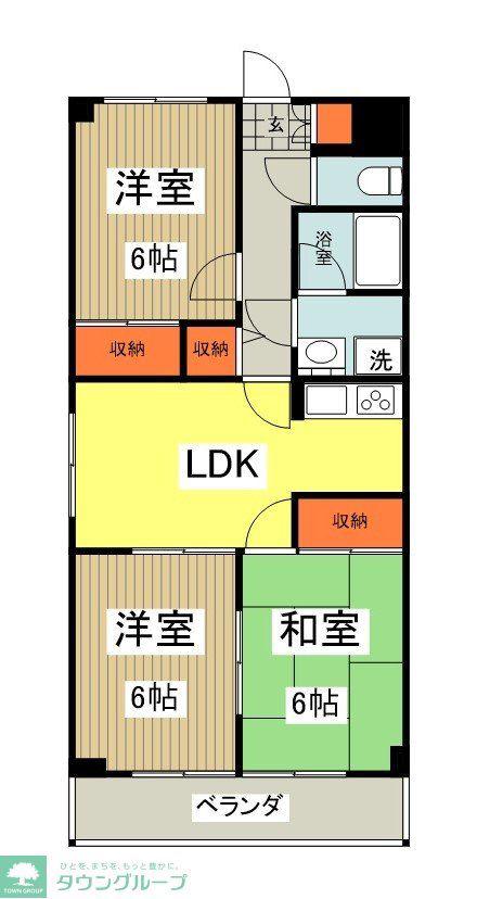 メゾンドパーク(3LDK/2階)の間取り写真