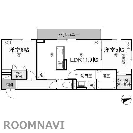 エムフルージュ(2LDK/2階)の間取り写真