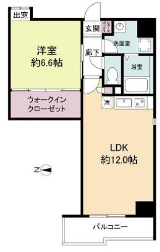 レジディア堺筋本町(1LDK/7階)の間取り写真