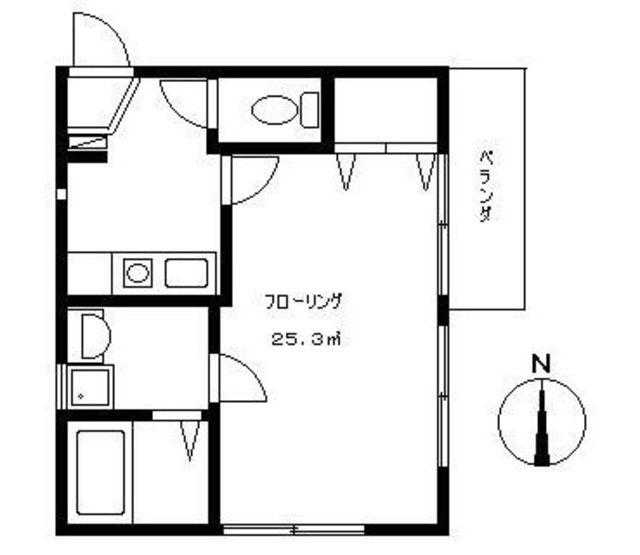 ドエルイースト(1K/1階)の間取り写真