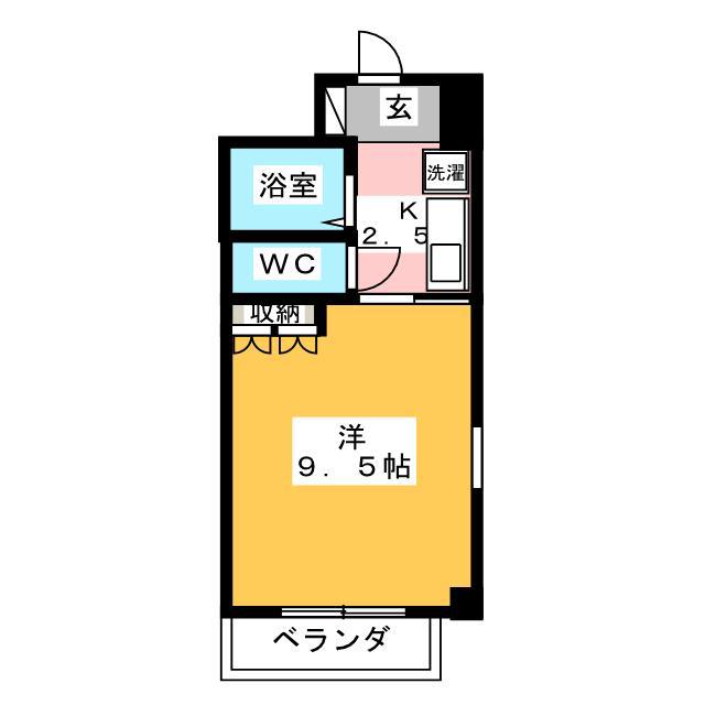 アネックスAZUMI(1K/2階)の間取り写真