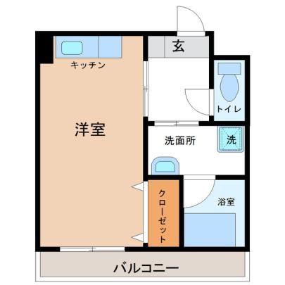 レジデンスパルコ(ワンルーム/4階)の間取り写真