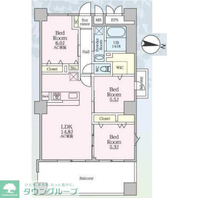 PJツリーネスト(3LDK/5階)の間取り写真