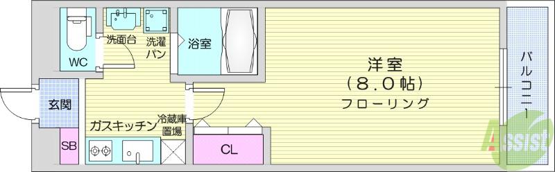 フェイバリットマンション弐番館(1K/2階)の間取り写真