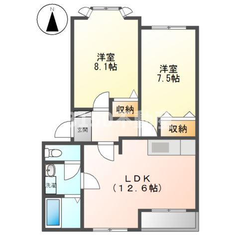 REA 鈴(2LDK/1階)の間取り写真