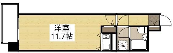 朝日プラザ岡山サウスフロント(ワンルーム/3階)の間取り写真