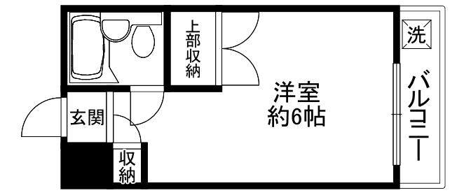 エースハイツ綾部(ワンルーム/2階)の間取り写真