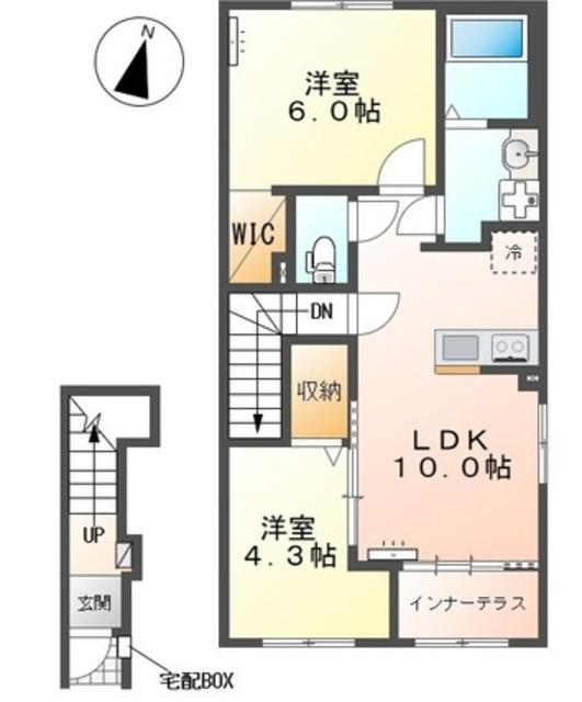 サンコート リラ(2LDK/2階)の間取り写真