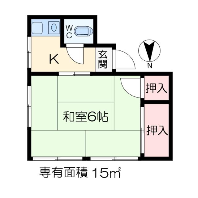 冨塚ビル(1K/5階)の間取り写真
