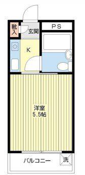 えなんだある津田沼(1K/1階)の間取り写真