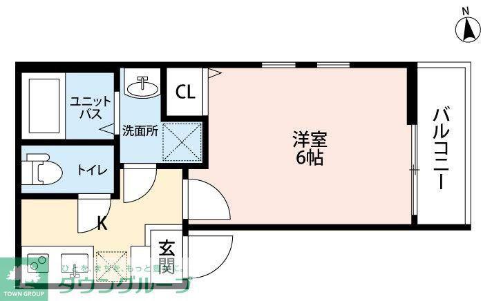 南生田7丁目アパート(1K/3階)の間取り写真