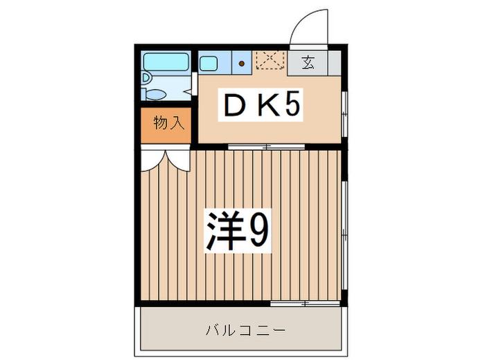 メゾンセイジョウ(1DK/2階)の間取り写真