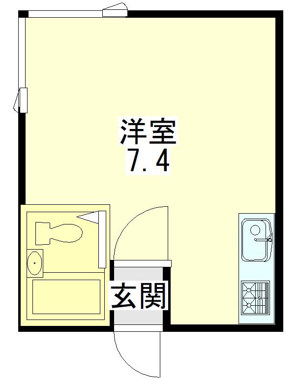 PARK1-7(ワンルーム/1階)の間取り写真