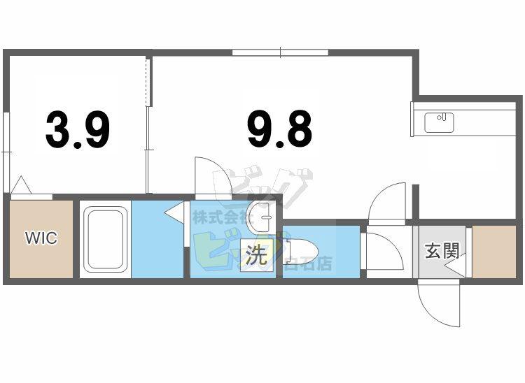 C´KRON KREIS(1LDK/2階)の間取り写真