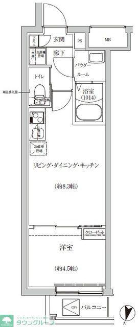 REGOLITH IKEGAMI(1LDK/2階)の間取り写真