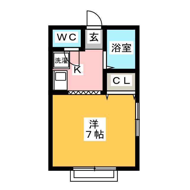 QCのなか(1K/1階)の間取り写真