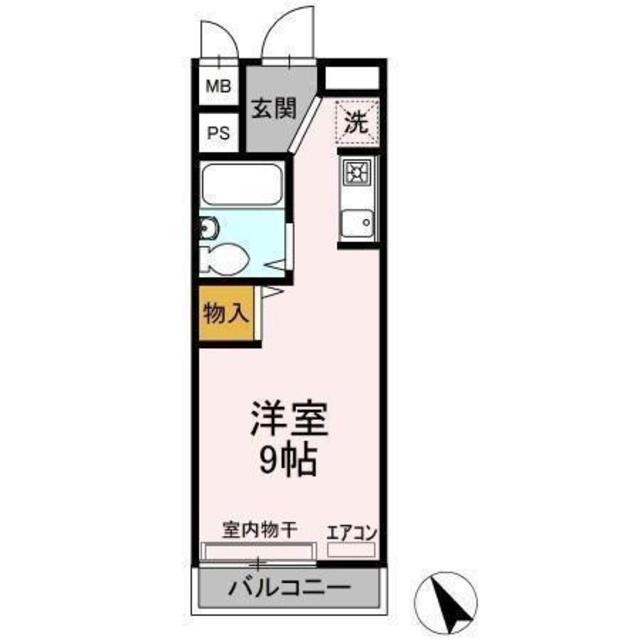 サザンクロスハイム(ワンルーム/1階)の間取り写真