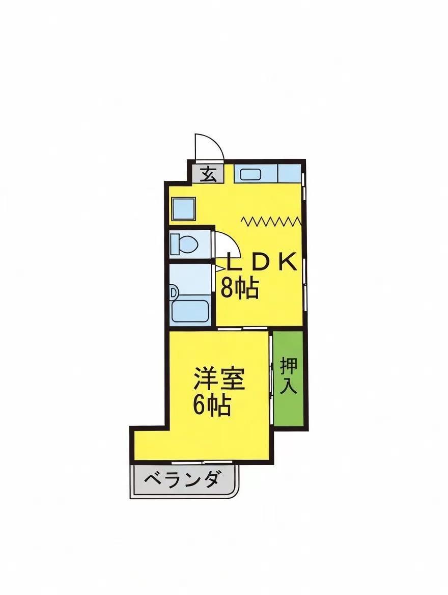 みずほマンション(1LDK/4階)の間取り写真