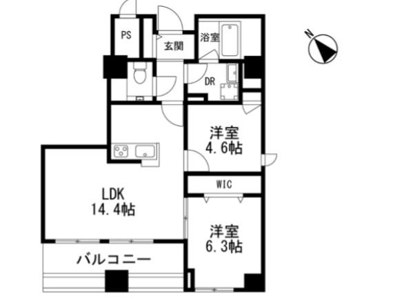 ASMACI浦安・ASMACI MAISON浦安(2LDK/4階)の間取り写真