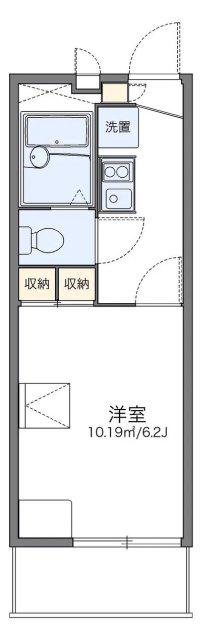 レオパレスパレス猪名寺III(1K/1階)の間取り写真