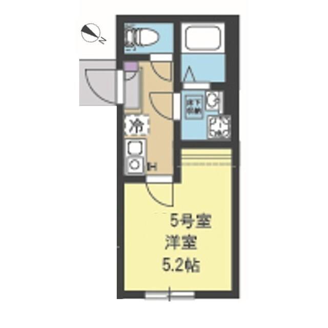 ネスト大倉山(1K/1階)の間取り写真