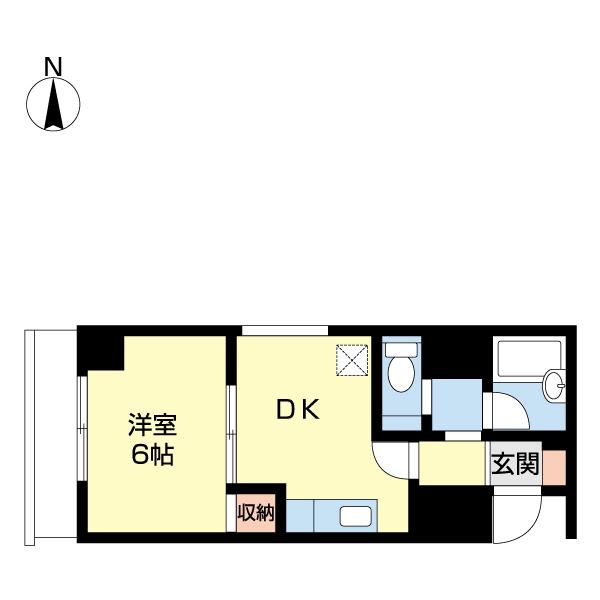 マンション高田館(1DK/5階)の間取り写真
