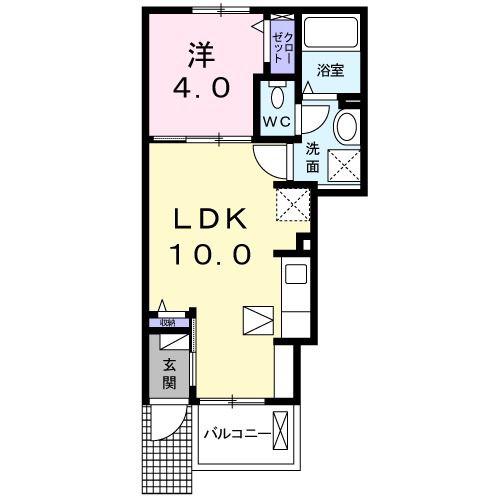 サン・アマルフィ(1LDK/1階)の間取り写真