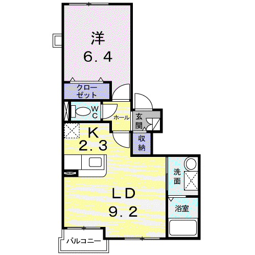 エミネンス リミテッド(1LDK/2階)の間取り写真