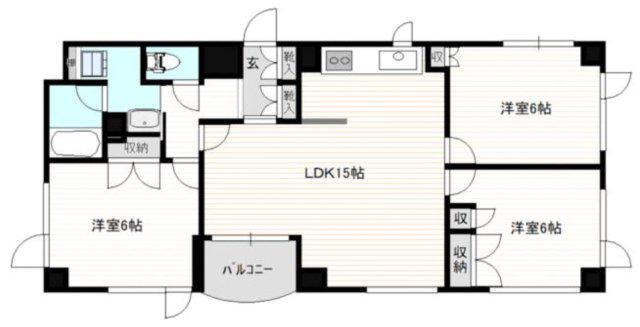 アーバンステージ上野(3LDK/8階)の間取り写真