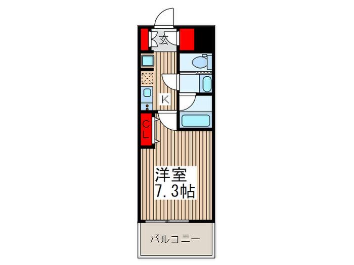 ソライエアイル草加(1K/10階)の間取り写真