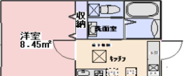 コーラルコート秋津 弐番館101号(1K/1階)の間取り写真